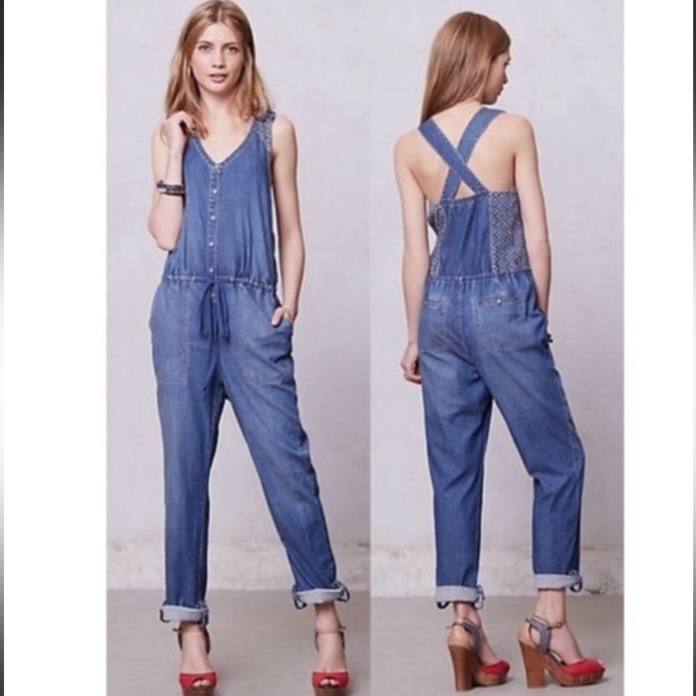 Denim overalls from Anthropologie